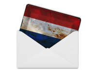 Blechpostkarte Flagge Niederlande 14x10 cm Netherlands Rost Deko Schild