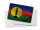 Blechpostkarte Flagge Neukaledonien 14x10 cm Flag Rost Deko Schild