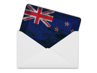 Blechpostkarte Flagge Neuseeland 14x10 cm New Zealand Rost Deko Schild