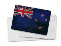 Blechpostkarte Flagge Neuseeland 14x10 cm New Zealand Rost Deko Schild