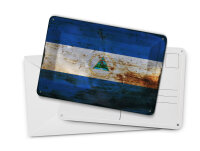 Blechpostkarte Flagge Nicaragua 14x10 cm Flag Nicaragua Rost Deko Schild