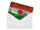 Blechpostkarte Flagge Niger 14x10 cm Flag of Niger Rost Deko Schild