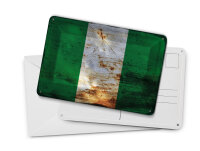 Blechpostkarte Flagge Nigeria 14x10 cm Flag of Nigeria Rost Deko Schild