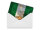 Blechpostkarte Flagge Nigeria 14x10 cm Flag of Nigeria Rost Deko Schild