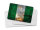 Blechpostkarte Flagge Nigeria 14x10 cm Flag of Nigeria Rost Deko Schild