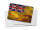 Blechpostkarte Flagge Niue 14x10 cm Flag of Niue Rost Deko Schild