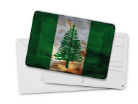 Blechpostkarte Flagge Norfolkinsel 14x10 cm Flag Rost Deko Schild