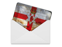 Blechpostkarte Flagge Nordirland 14x10 cm Flag Rost Deko Schild