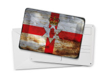 Blechpostkarte Flagge Nordirland 14x10 cm Flag Rost Deko Schild