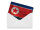 Blechpostkarte Flagge Nordkorea 14x10 cm North Korea Rost Deko Schild