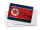 Blechpostkarte Flagge Nordkorea 14x10 cm North Korea Rost Deko Schild