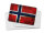 Blechpostkarte Flagge Norwegen 14x10 cm Flag Norway Rost Deko Schild