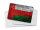 Blechpostkarte Flagge Oman 14x10 cm Flag of Oman Rost Deko Schild