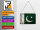 Blechpostkarte Flagge Pakistan 14x10 cm Flag of Pakistan Rost Deko Schild