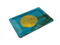 Blechpostkarte Flagge Palau 14x10 cm Flag of Palau Rost Deko Schild
