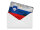 Blechpostkarte Flagge Slowenien 14x10 cm Flag Slovenia Rost Deko Schild