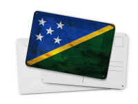 Blechpostkarte Flagge Salomonen 14x10 cm Solomon Islands Rost Deko Schild
