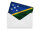 Blechpostkarte Flagge Salomonen 14x10 cm Solomon Islands Rost Deko Schild