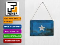 Blechpostkarte Flagge Somalia 14x10 cm Flag of Somalia Rost Deko Schild