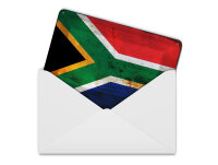 Blechpostkarte Flagge Südafrika 14x10 cm South Africa Rost Deko Schild