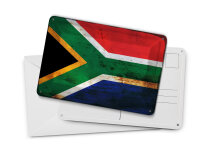 Blechpostkarte Flagge Südafrika 14x10 cm South Africa Rost Deko Schild