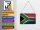 Blechpostkarte Flagge Südafrika 14x10 cm South Africa Rost Deko Schild