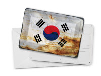 Blechpostkarte Flagge Südkorea 14x10cm Flag South Korea Rost Deko Schild