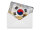 Blechpostkarte Flagge Südkorea 14x10cm Flag South Korea Rost Deko Schild