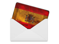 Blechpostkarte Flagge Spanien 14x10 cm Flag of Spain Rost Deko Schild