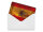 Blechpostkarte Flagge Spanien 14x10 cm Flag of Spain Rost Deko Schild