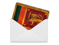 Blechpostkarte Flagge Sri Lanka 14x10 cm Flag Sri Lanka Rost Deko Schild