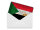 Blechpostkarte Flagge Sudan 14x10 cm Flag of Sudan Rost Deko Schild