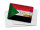 Blechpostkarte Flagge Sudan 14x10 cm Flag of Sudan Rost Deko Schild