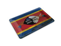 Blechpostkarte Flagge Swasiland 14x10 cm Flag Eswatini Rost Deko Schild