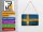 Blechpostkarte Flagge Schweden 14x10 cm Flag of Sweden Rost Deko Schild