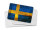 Blechpostkarte Flagge Schweden 14x10 cm Flag of Sweden Rost Deko Schild