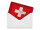 Blechpostkarte Flagge Schweiz 14x10 cm Flag Switzerland Rost Deko Schild