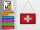 Blechpostkarte Flagge Schweiz 14x10 cm Flag Switzerland Rost Deko Schild