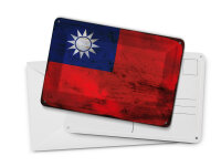 Blechpostkarte Flagge China 14x10 cm Flag of Taiwan Rost Deko Schild