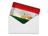 Blechpostkarte Flagge Tadschikistan 14x10 cm Tajikistan Rost Deko Schild