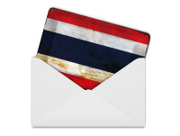 Blechpostkarte Flagge Thailand 14x10 cm Flag of Thailand Rost Deko Schild
