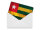 Blechpostkarte Flagge Togo 14x10 cm Flag of Togo Rost Deko Schild