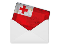 Blechpostkarte Flagge Tonga 14x10 cm Flag of Tonga Rost Deko Schild
