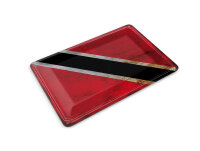 Blechpostkarte Flagge Trinidad und Tobago 14x10 cm Flag Rost Deko Schild