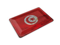 Blechpostkarte Flagge Tunesien 14x10 cm Flag of Tunisia Rost Deko Schild