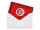 Blechpostkarte Flagge Tunesien 14x10 cm Flag of Tunisia Rost Deko Schild