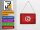 Blechpostkarte Flagge Tunesien 14x10 cm Flag of Tunisia Rost Deko Schild