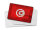 Blechpostkarte Flagge Tunesien 14x10 cm Flag of Tunisia Rost Deko Schild