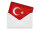 Blechpostkarte Flagge Türkei 14x10 cm Flag of Turkey Rost Deko Schild