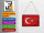Blechpostkarte Flagge Türkei 14x10 cm Flag of Turkey Rost Deko Schild